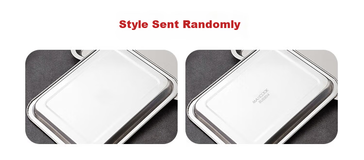 MAXCOOK 304 Stainless Steel Square Plate, Deep Rectangular Serving Tray, Barbecue Platter 27cm MCFT6579 17