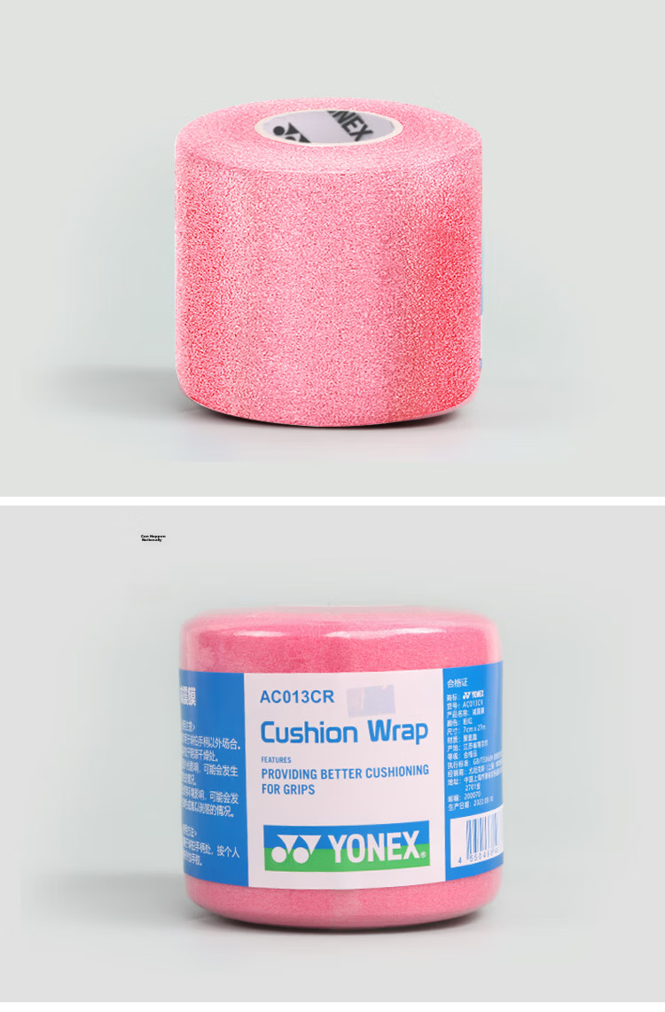 YONEX Shock-Absorbing Film, Cushioning Grip Wrap, Non-Slip Binding Strap, AC013CR-026, Pink 7