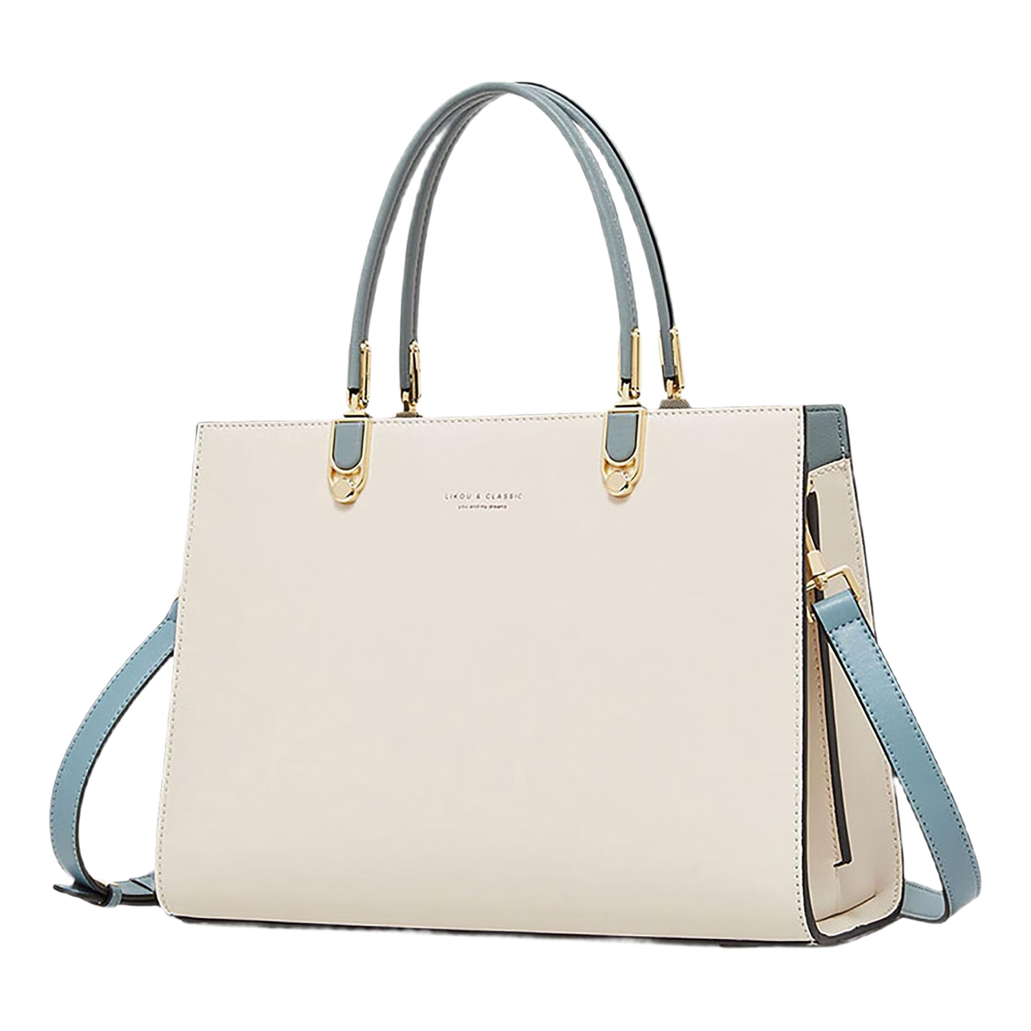 Geshiman Women's Minimalist Shoulder Crossbody Bag Large Capacity Commuter Mom Bag Birthday Gift 7231 Off-White