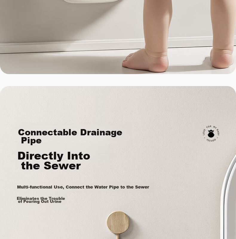 YEEHOO Boys' Wall-Mounted Standing Urinal Children's Potty Training Toilet Bowl Urine Collector 7