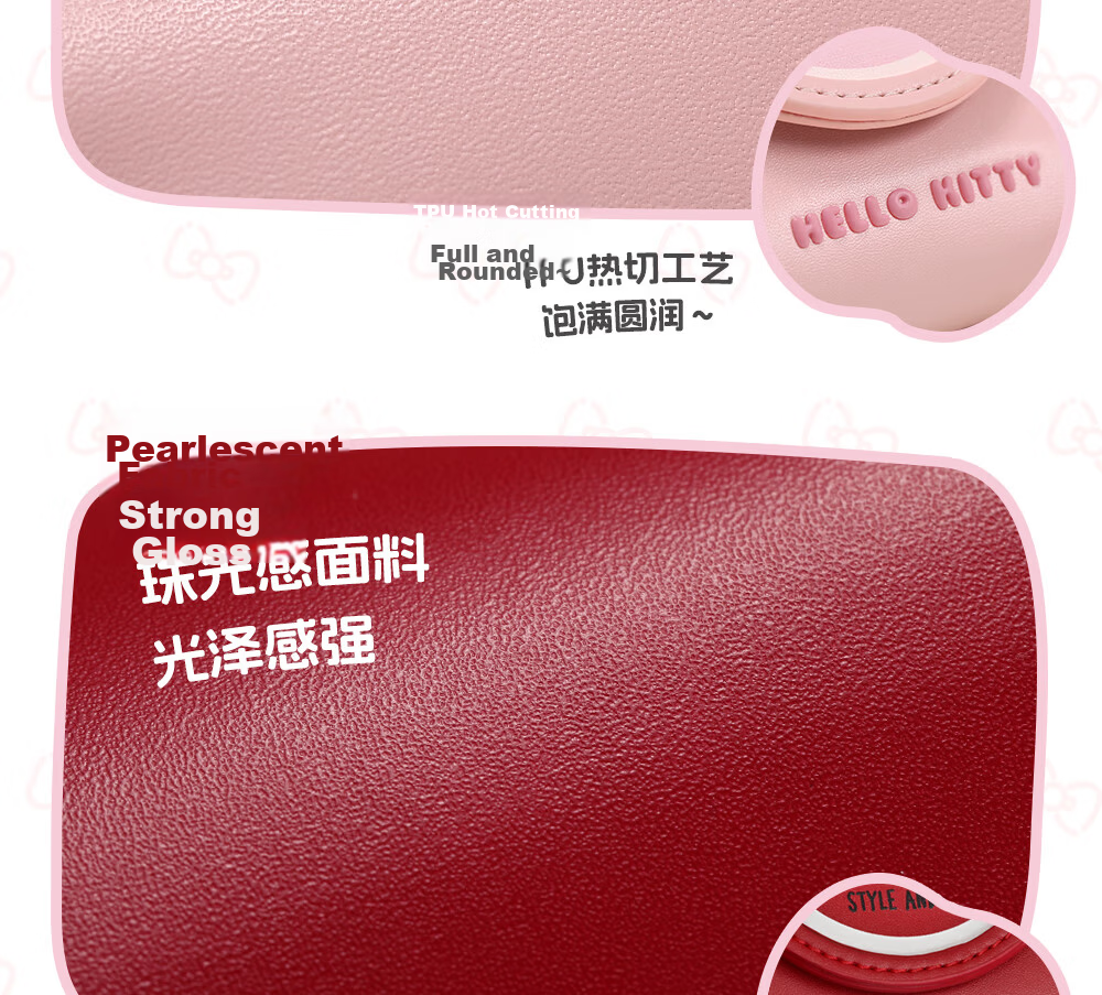 Toutou Hello Kitty Kitty Cat Card Holder Red Short Wallet Money Clip Best Friend Girl Birthday Gift 10