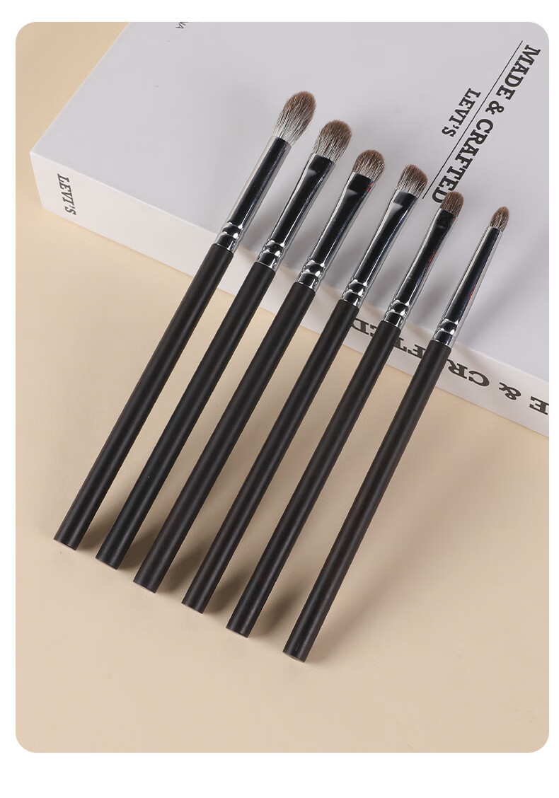 Dongyiyanxuan Soft Bristle Eyeshadow Brush Set of 6, Makeup Brushes, Eyeliner Brush, Puff Brush, Blade Brush, Detail Brush, Concealer Brush, Cangzhou Brush 10