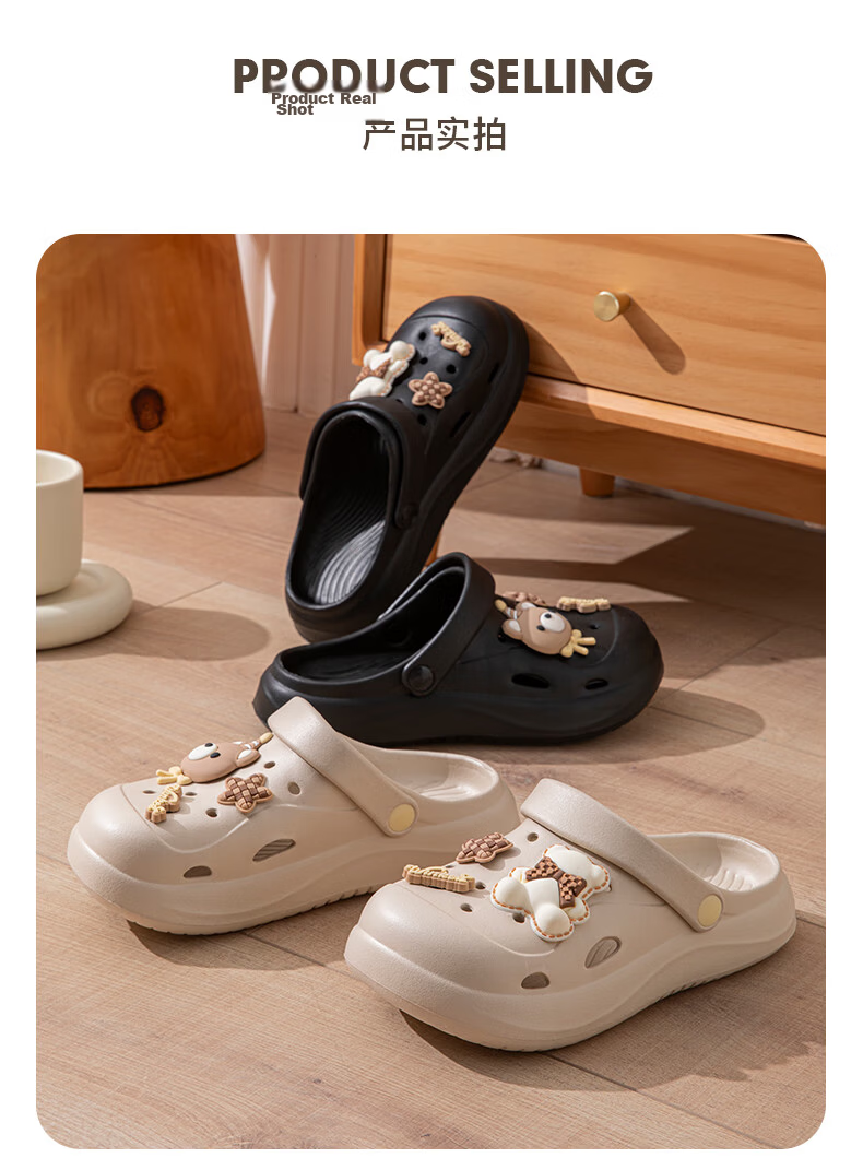 YUZHAOLIN Women's EVA Beach Clogs Sandals Soft Comfort Closed-Toe Outdoor Slippers YU222 Khaki Size 35-36 10
