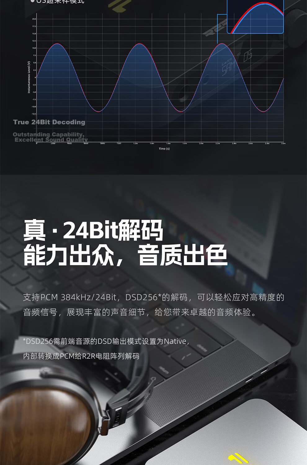 FiiO K11 R2R Desktop DAC Headphone Amplifier DSD Decoder Integrated HiFi Amplifier Titanium Color 6