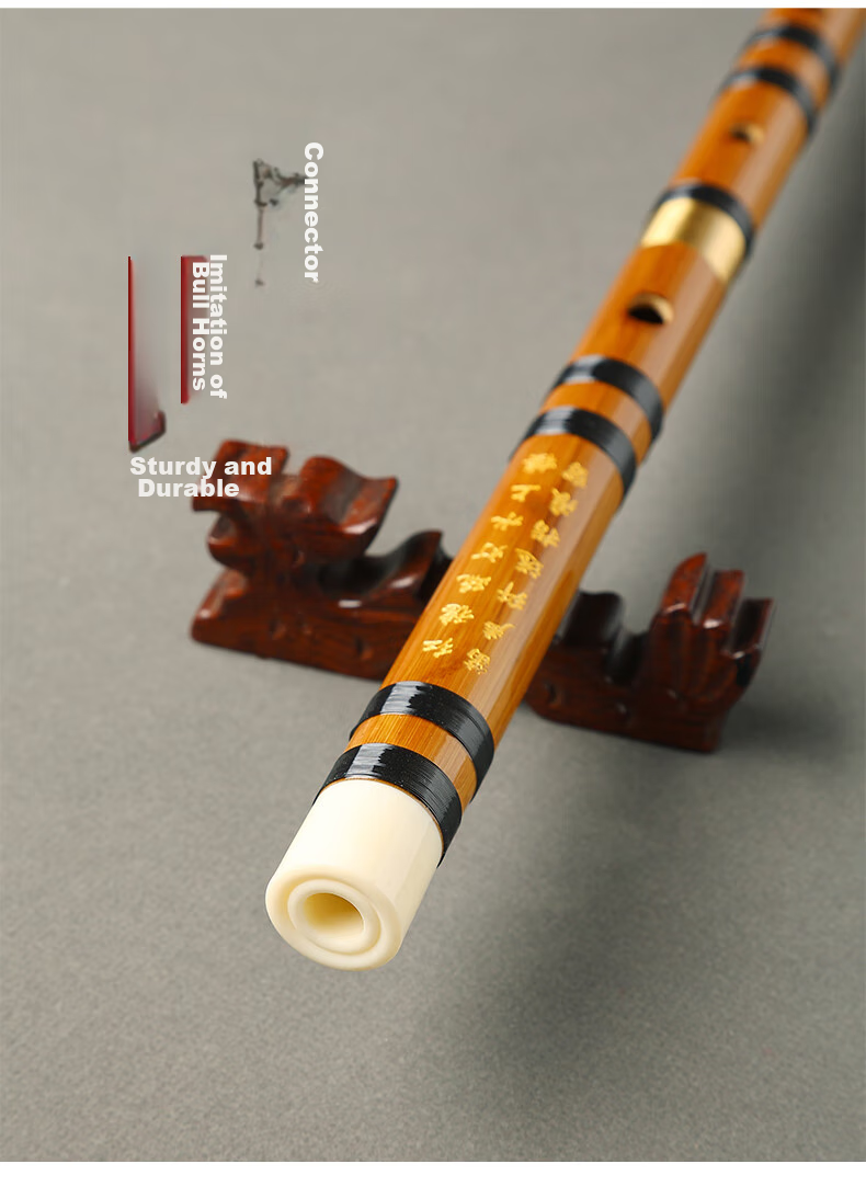 Xiangsiniao Single-Insert Brass Flute in F Key, Bitter Bamboo Flute, Transverse Flute for Students And Beginners XS1001 11