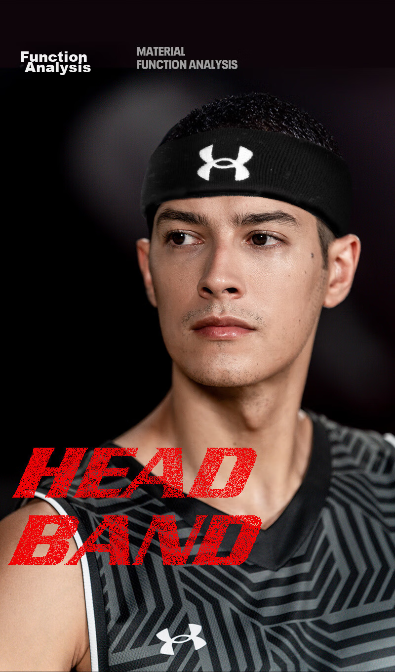 Under Armour Sports Headband for Men And Women, Sweat-Absorbing Band, Running Sweat-Guiding Headband, Basketball Sweat-Proof Headband, Forehead Protector, Blue 5