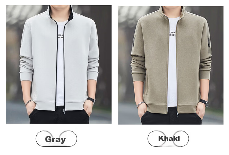 ROMON Men's Jacket Cardigan Sweatshirt Casual Sports Loose Fit Jacket Navy Blue 6XL Model 7508 Spring Autumn 9