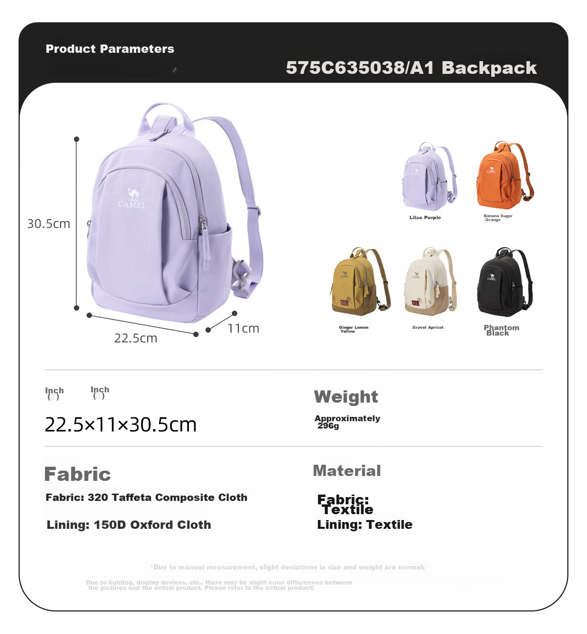 CAMEL 2025 New Lightweight Small Portable Crossbody and Backpack 575C635038 31