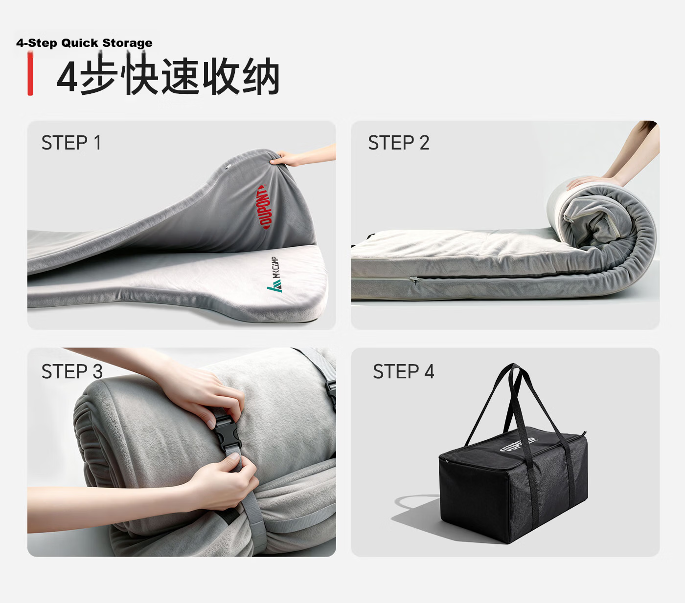 DU PONT MKcamp Tesla Model Y/X Car Mattress Portable Memory Foam Camping Travel Sleeping Pad 10