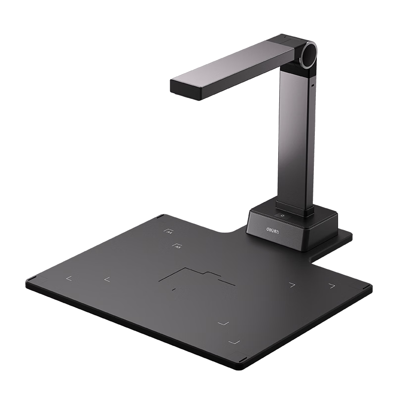 Deli Scanner And Document Camera, 16 Million Pixels, Automatic Continuous Scanning, High-Definition Video Display, AI Enhanced Algorithm for Straightening, Office And Home Use, Metal Body, A4 Hard Base, 15160