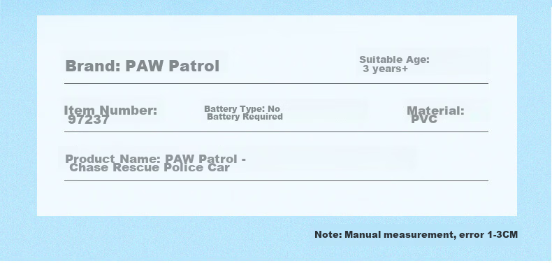 PAW PATROL Toy, Zhu Zhu Snow Scooter, Children's Toy Car for Ages 3-6, Dog Patrol Vehicle, Birthday Gift for Boys And Girls 12