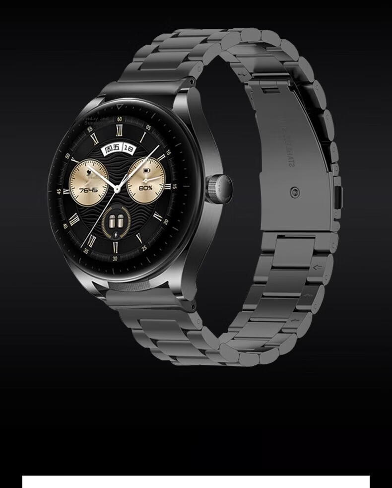 XUANDAI Compatible with WATCH Buds2 Titanium Metal Strap, Pure Titanium Alloy, Buds Two-In Earphones Watch GT5 Business GT3Pro Men's Watch 4 Wristband GT6 Universal - 22mm 12