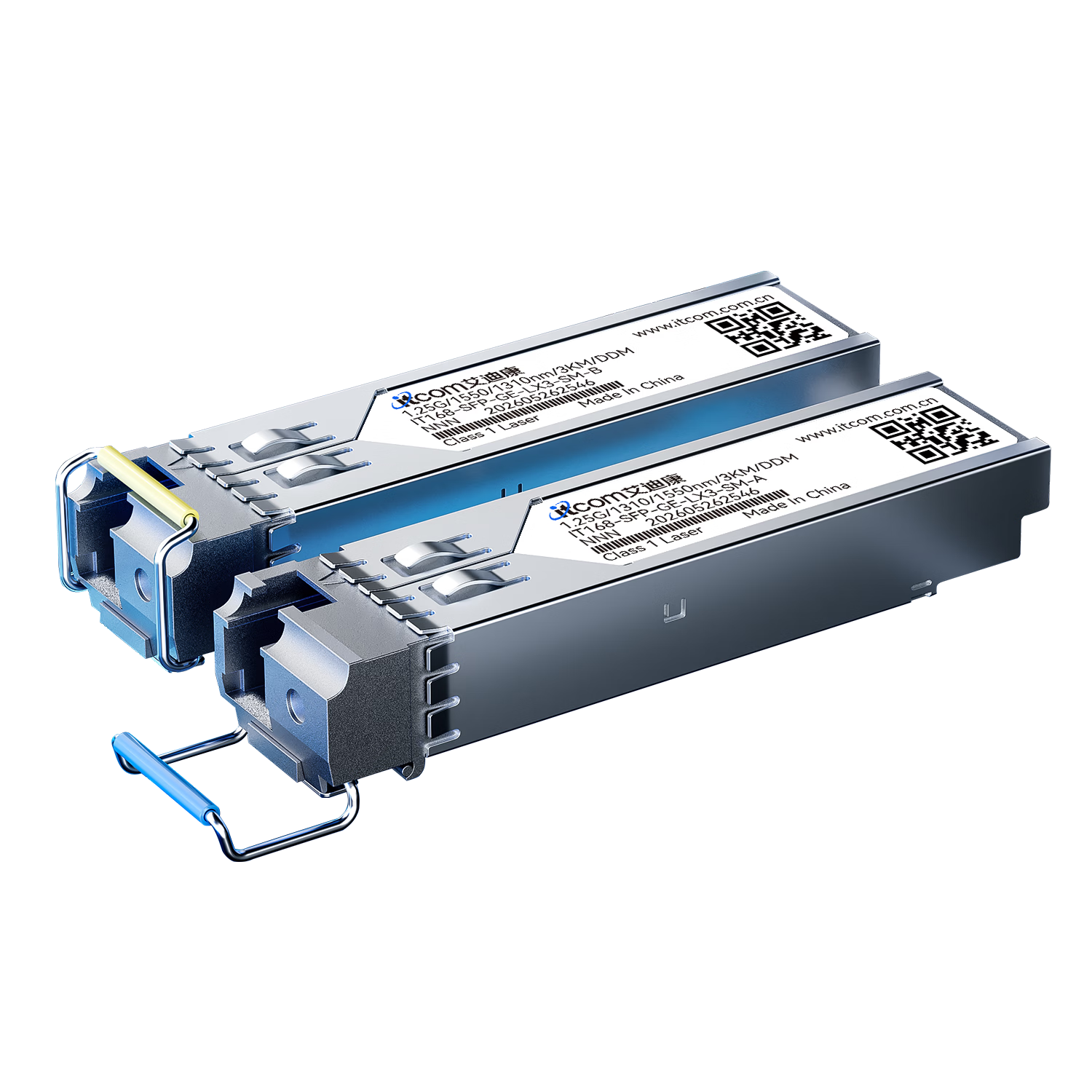 Itcom Gigabit Optical Module, SFP Optical Module, 1.25G Single-Mode Single-Fiber, 1550nm, 3KM LC Interface, 1 Pair, IT168-SFP
