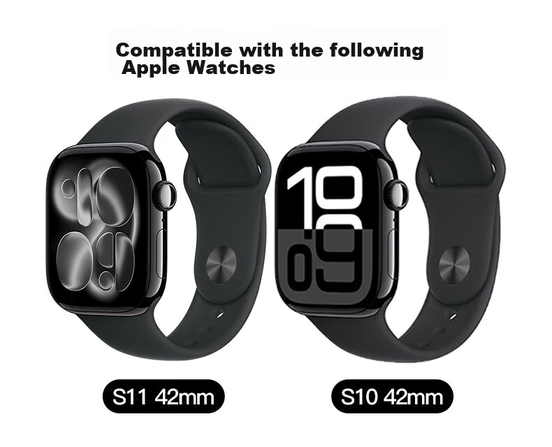 KMaxAI Diamond-Encrusted Protective Case for Apple Watch S11, Compatible with IWatch Series 10, 42mm Small Dial Cover for Women's Models, Starlight 2