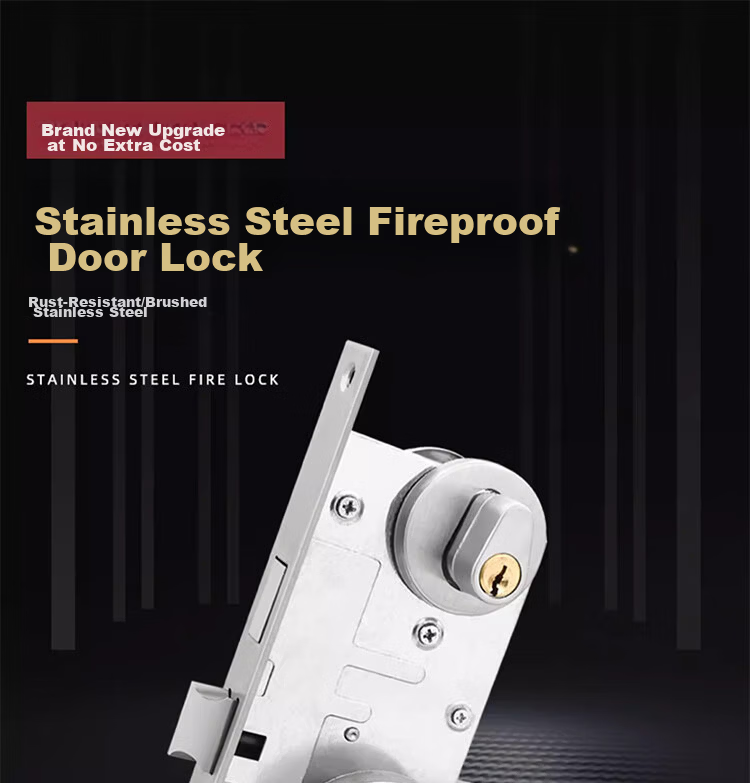 Dipu Fireproof Door Lock Stainless Steel Safety Passage Lock Fire Door Corridor Lock Premium Copper Core Fire Door Lock 1