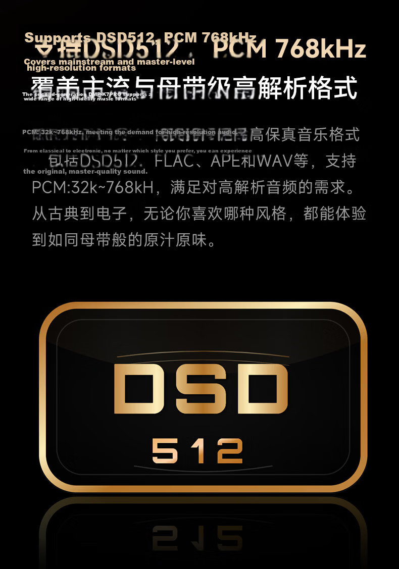 Kaiboer DMP-K7 PRO Digital Music Player DAC Professional Audio Decoder Streaming Player Lossless Music Player HiFi Decoder 25
