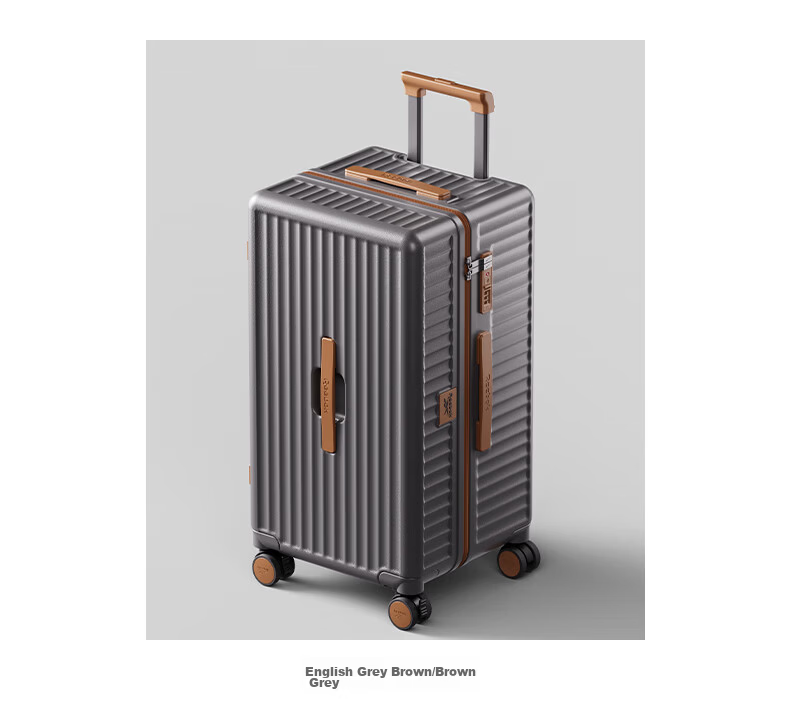 Reebok Suitcase, PC Trolley Case, Multifunctional Large Capacity Travel Luggage, Password Lock Suitcase, Leather Case, Hao Kong Bai 24 Inches 23
