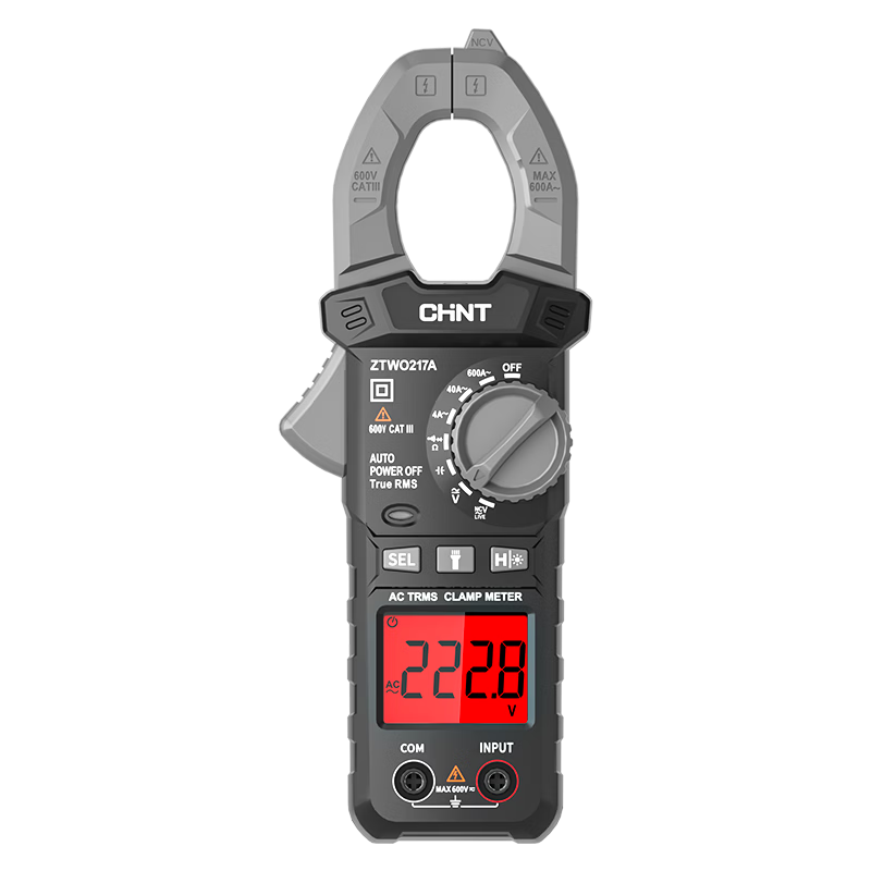 CHNT Clamp Meter Digital Multimeter High Precision Fully Automatic Clamp Current Meter Smart Universal Meter 600A AC/DC Ammeter
