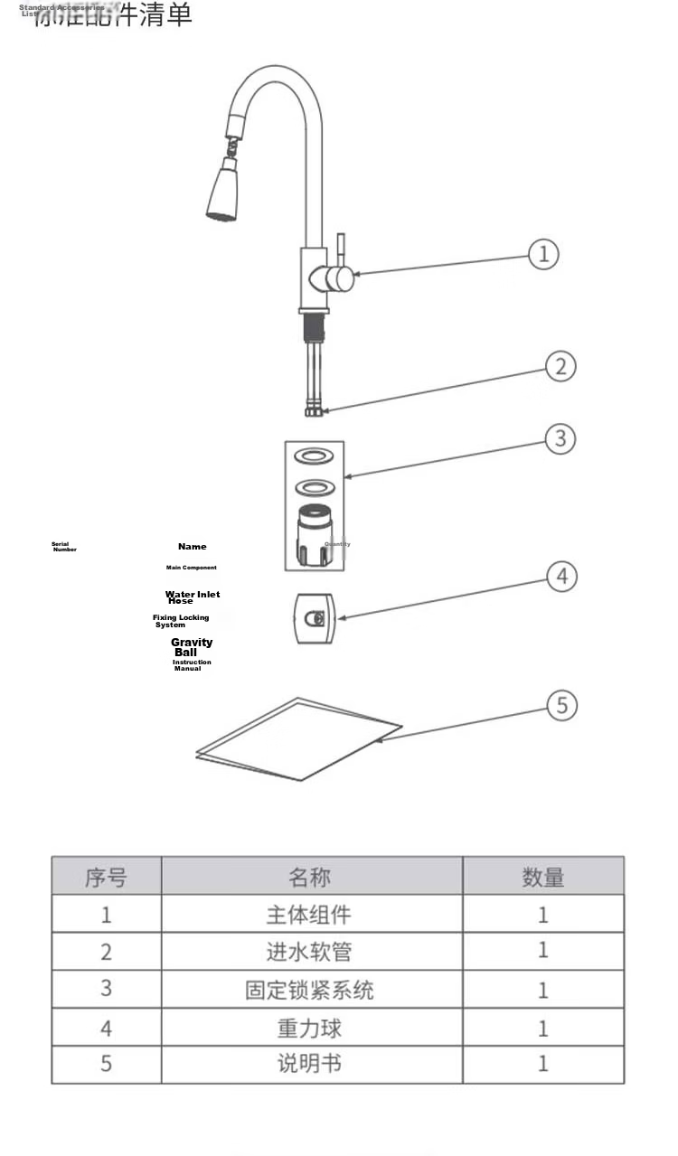 JD Jingzao Kitchen Faucet Pull-Out Sink Faucet 304 Stainless Steel 360° Rotation Hot and Cold Water 3 Functions 26