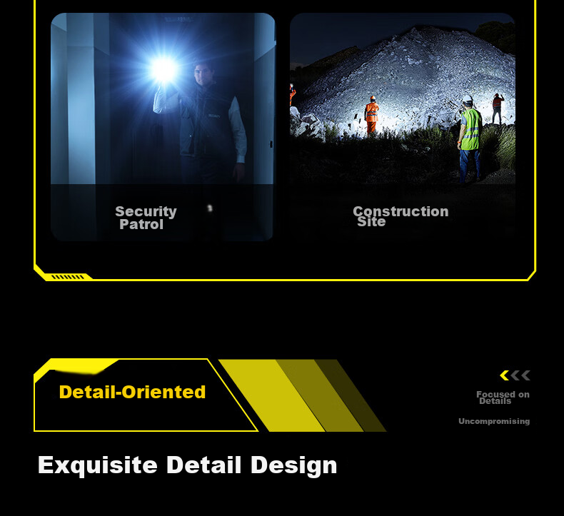 AOC Zoomable High-Power Flashlight Bright Long-Range High Lumen Long Battery Life Outdoor Adventure Patrol Emergency Light 20