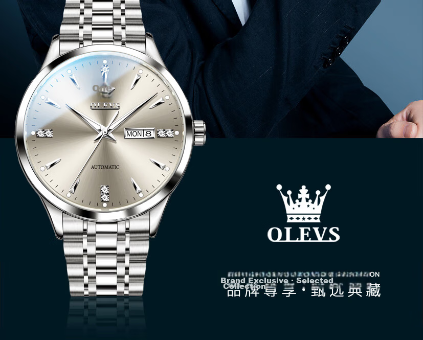 OLEVS Swiss Certified Men's Automatic Mechanical Watch Minimalist Men's Watch 2026 New Top 10 Brand 2