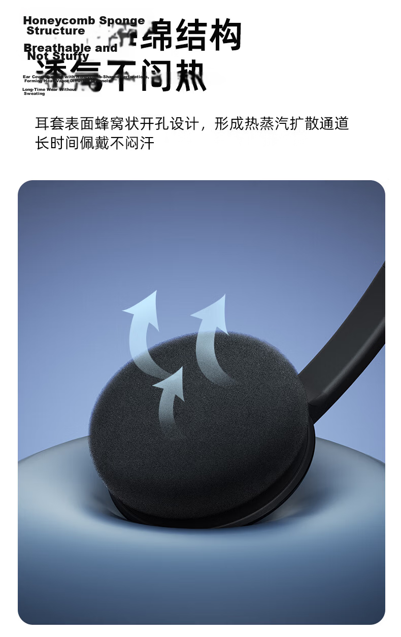 HP MeetingN Wired Headset Over-Ear Headphones HD Noise Cancelling Microphone Customer Service Computer Office Online Classes Black 6