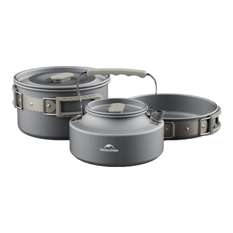 Naturehike Outdoor Cookware Set Camping Portable Aluminum Kettle CNK2450CF010