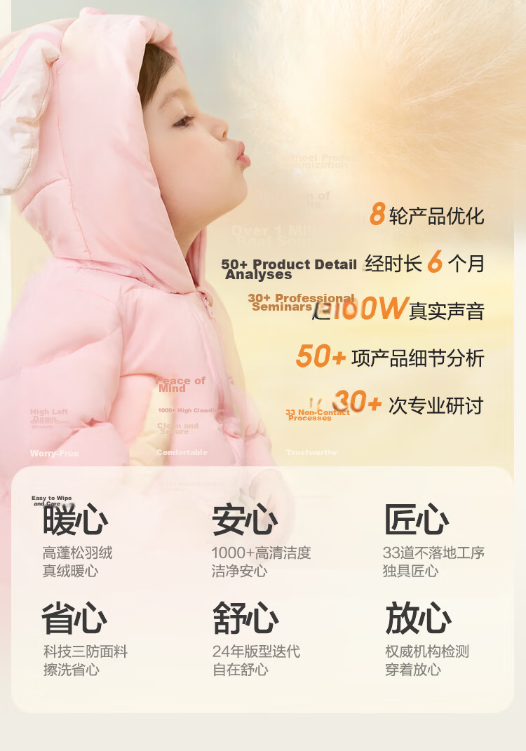 BALABALA Kids Down Jacket Boys Girls Winter 2025 New Thickened Puff Down Coat Baby Warm Clothes 6