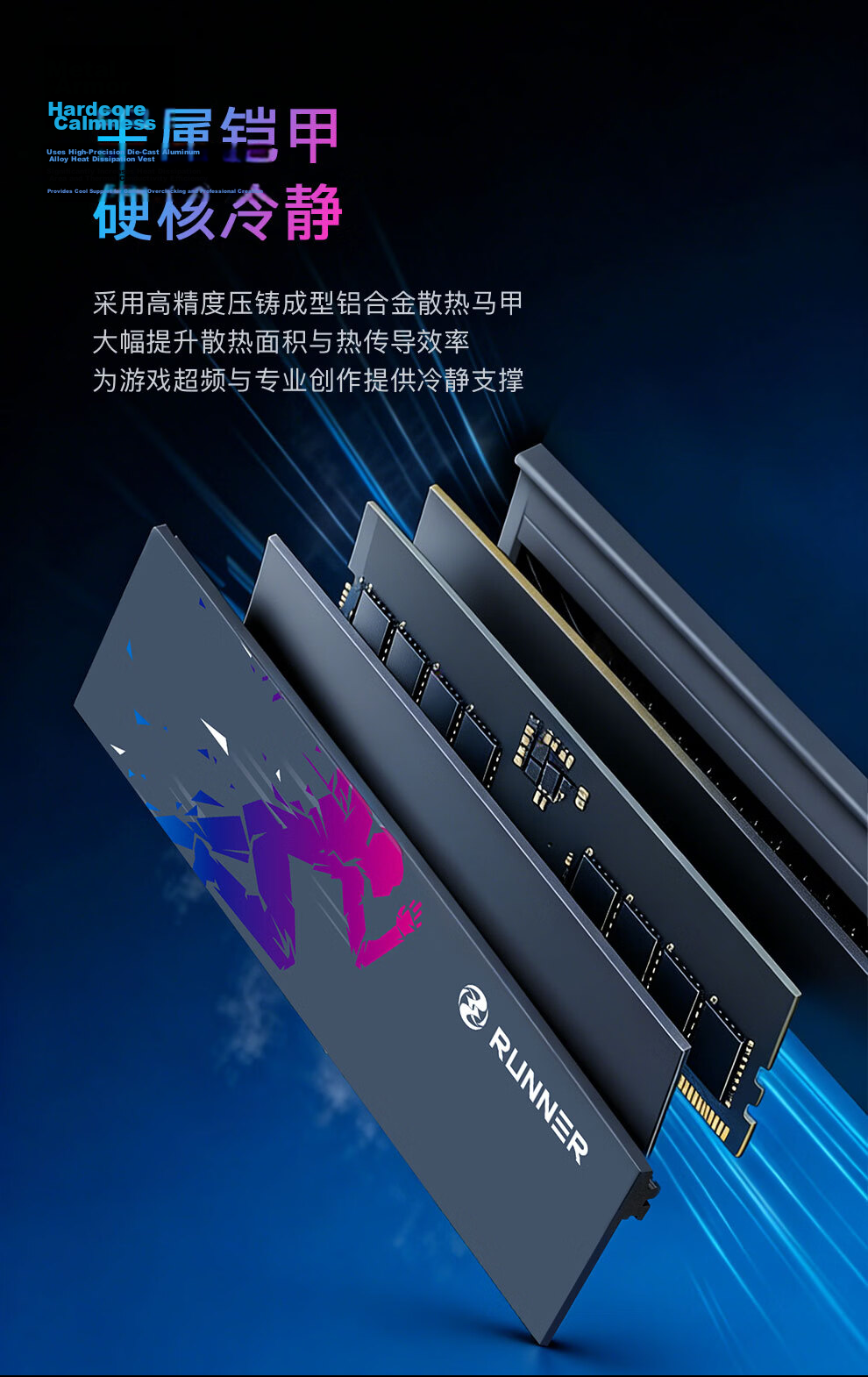 Runner 32GB (16GBx2) DDR5 6000 Desktop Memory Kit Lingyue Gaming Heat Spreader CL28 Hynix A-Die Titanium Gray 6