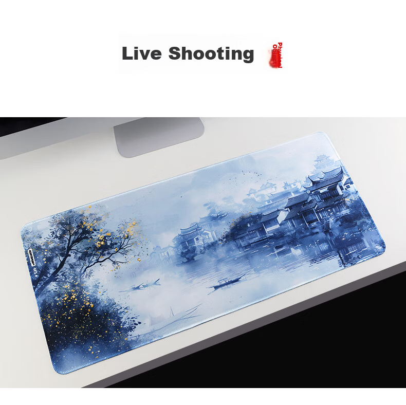 Rantopad H7+ Edge-Wrapped Gaming Mouse Pad, Extra Large Desk Mat, Thickened Keyboard Pad, Wanhuo Tongming 12