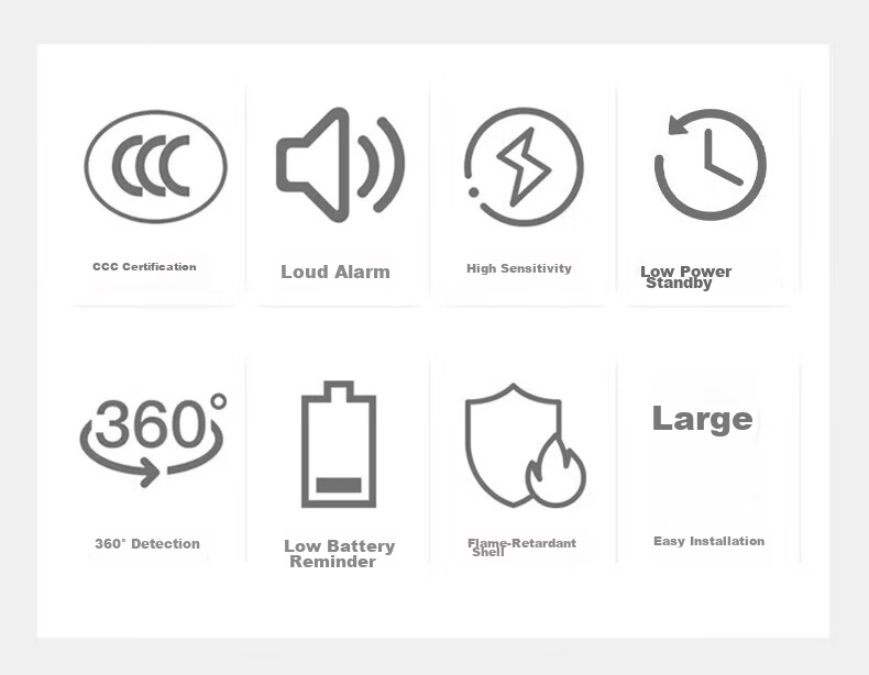 Jingxi Smoke Detector Fire Alarm 3C Certified Wireless Home Fire Safety Standard Model 2