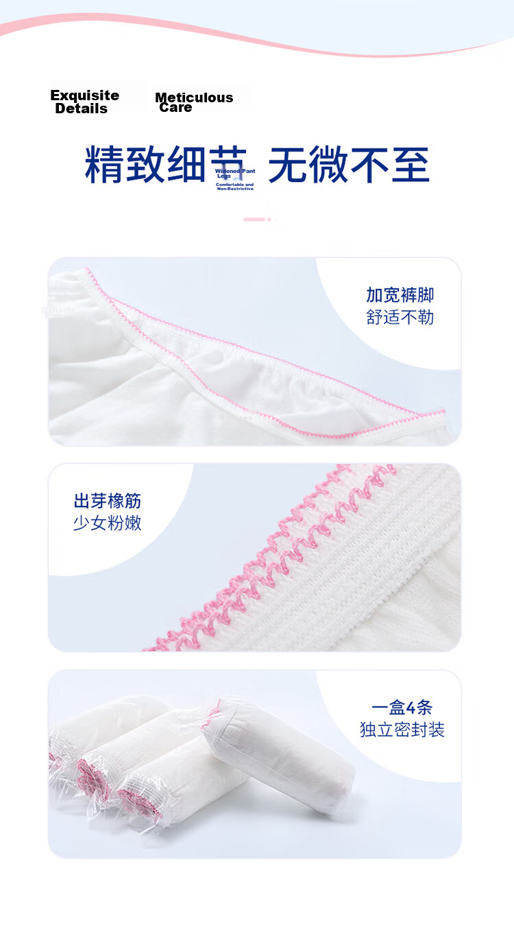 Zichu Disposable Women's Maternity Cotton Underwear 28pcs XL Size [Sterilized] 12
