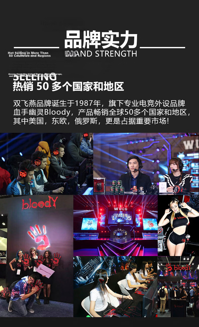 A4TECH W95Max Large Right-Hand Wired Mouse Gaming Mouse E-Sports Mouse Specialized Triangular Mouse Blood Hand Phantom Black Wired 15