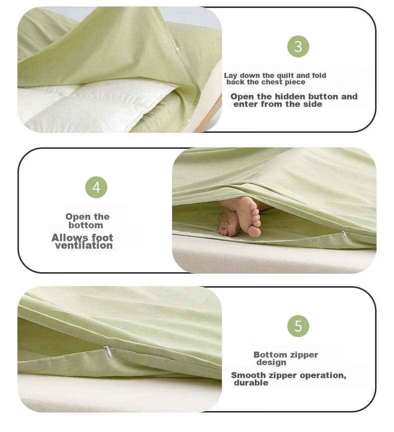 Grace Class A 7A Antibacterial Travel Sleeping Bag Integrated Sheet Portable Hotel Hygiene Sleeping Bag Sky Blue 1.8x2.1m 16