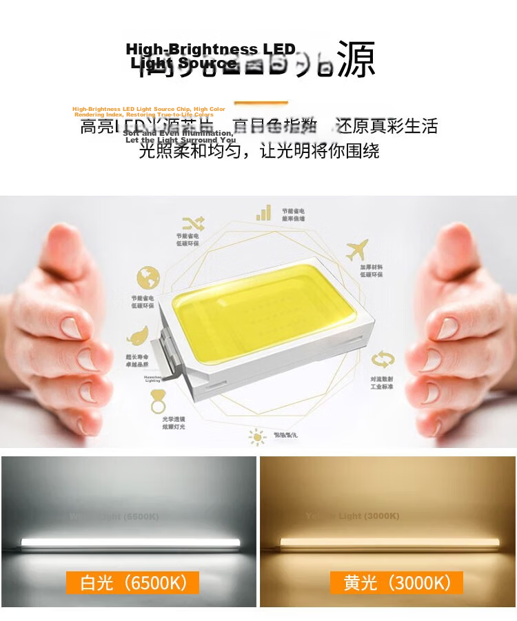 (FSL) T8 LED Tube Energy-Saving Daylight Double-Ended Linear Lamp 1.2m 18W White Light 6500K Pack of 25 3