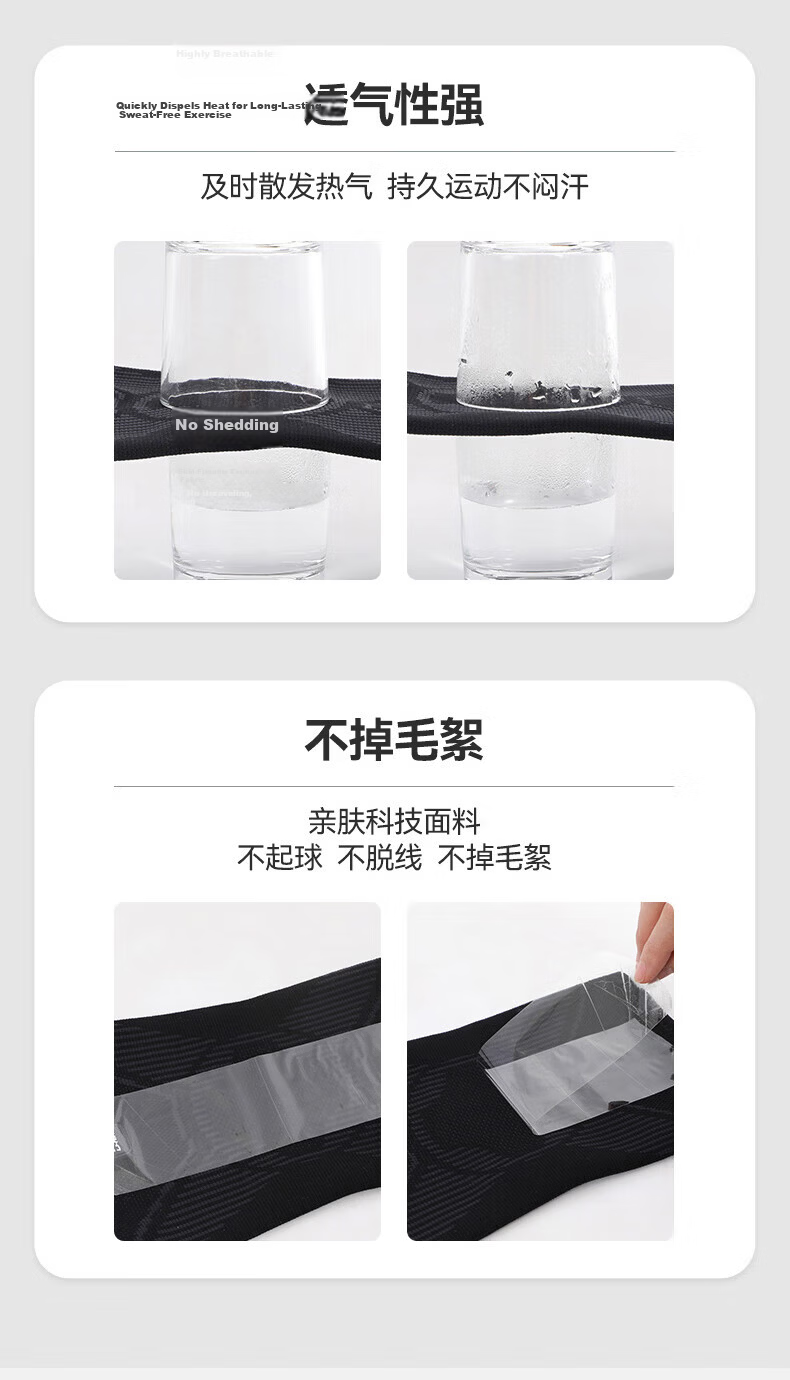LI-NING Summer Thin Knee Pads Unisex Sports Professional Protection Running Meniscus Injury Basketball Badminton Black L 10