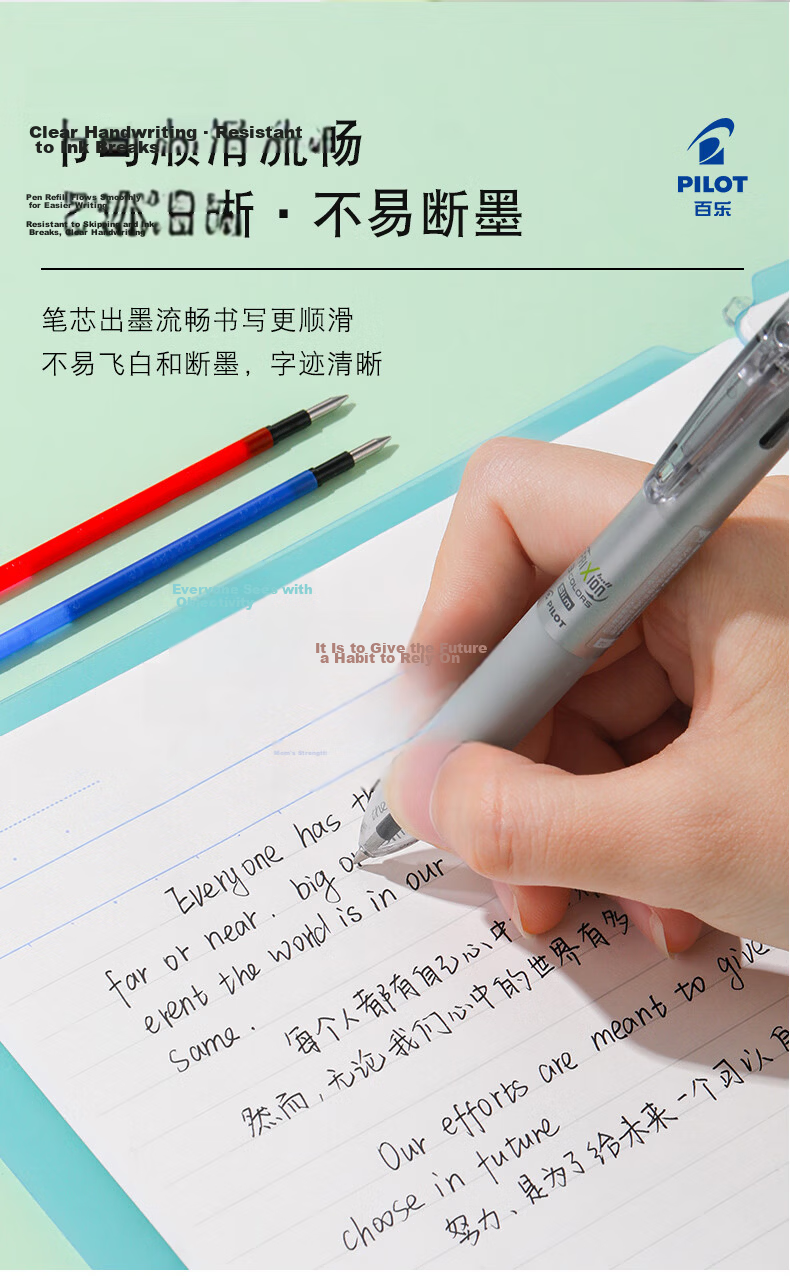 PILOT Erasable Multifunctional Pen Refill Bullet Tip Erasable Pen Signature Pen Ink Pen Refill Student Stationery Office Supplies LFBTRF30UF3C 0.38mm 3-Color Set 7