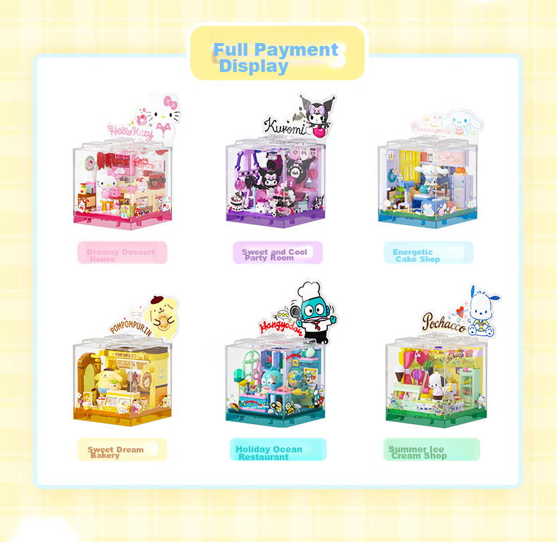 AREA-X Brick Area, Sanrio Trendy Building Block Toy Kuromi Birthday Gift, Sweet Party House AB0071 20