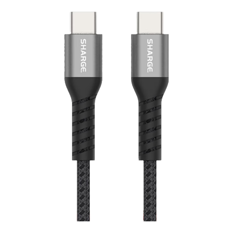 SHARGE Flash 100W Charging Cable for Apple iPhone 17 iPhone 16 Pro Max Fast Charge Type-C Braided PD 100W Cable for Mobile Phone iPad Tablet Huawei Xiaomi