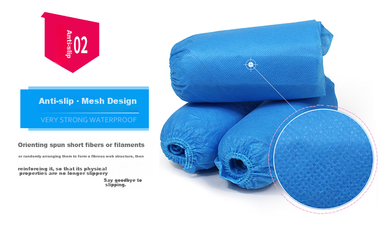 Jinghuisichuang Disposable Shoe Covers [One Size Fits All, Thickened Non-Woven] Dust-Proof Non-Slip 100-Pack JH0970 7