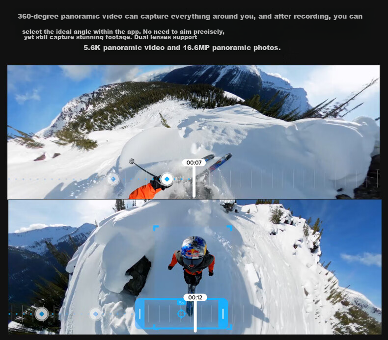 GOPRO MAX 360° Panoramic Sports Camera Outdoor Motorcycle Riding Diving Waterproof Anti-Shake Vlog Digital Sports Camcorder Travel Camera 2