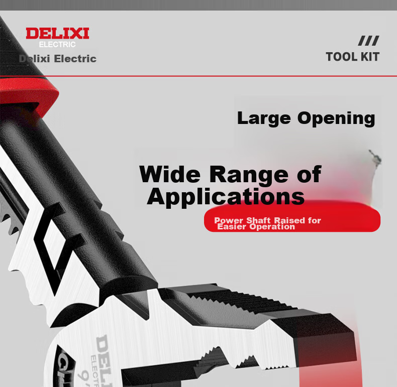 DELIXI ELECTRIC 8-Inch Multi-Function Combination Pliers Wire Stripper Cutter Lineman Pliers Six-in-One 14
