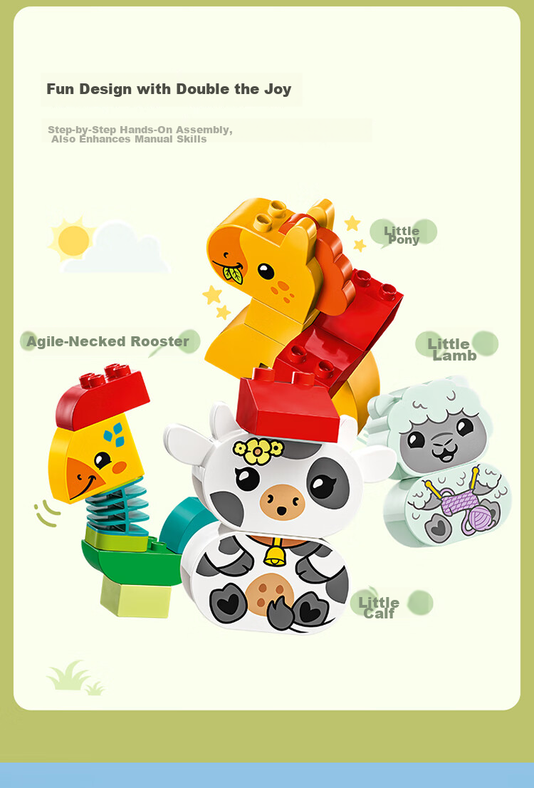 LEGO Duplo 10412 Cute Animal Train Kids Toy Birthday Gift Large Blocks 6