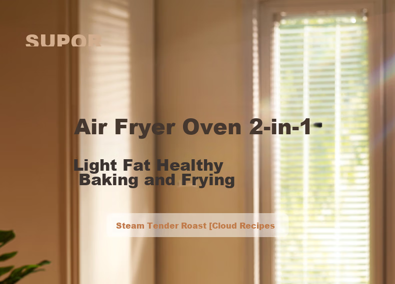 SUPOR Home Multi-Function 15L Air Fryer Oven Potato Maker, Hot Air Circulation with Independent Upper And Lower Temperature Control, Low-Fat Baking with Built-In Light OJ15AK811 1
