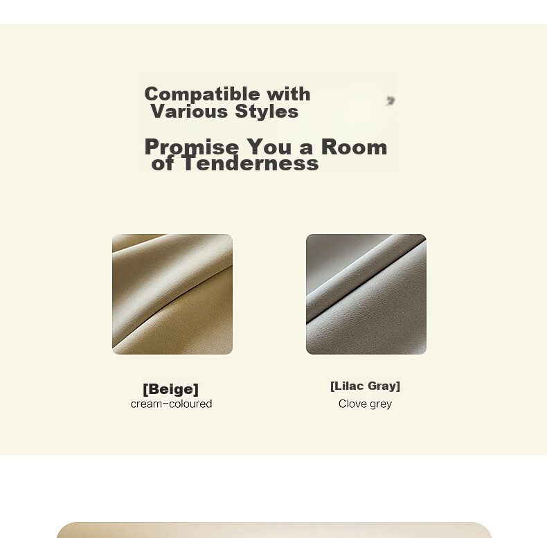 Mercury Home Textiles Blackout Curtains Bedroom Full Blackout Fabric Sunshade Soundproof Bay Window Cream Hook Style 2.2x2.7m 2 Pieces Beige 12