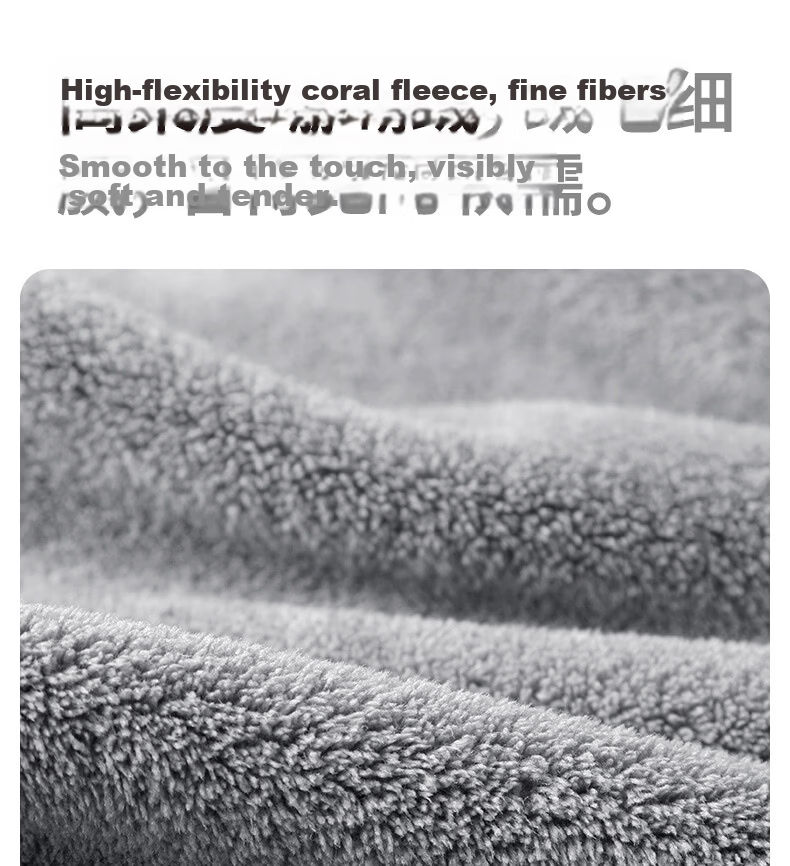 Wuyinliangpin Chenille Hand Towels, 2 Pack, Cute Antibacterial Non-Shedding Hand Towels for Kitchen And Bathroom, Gray And White 5