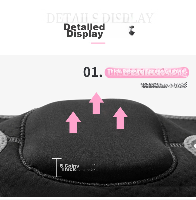 Chidong Children's Knee Pads Breathable Sports Jump Rope Knee Protection for Basketball, Dance, Students, Roller Skating, Anti-Collision Kneeling Guard, Black 10