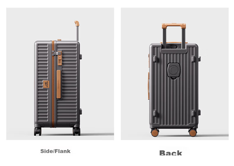 Reebok Suitcase, PC Trolley Case, Multifunctional Large Capacity Travel Luggage, Password Lock Suitcase, Leather Case, Hao Kong Bai 24 Inches 24