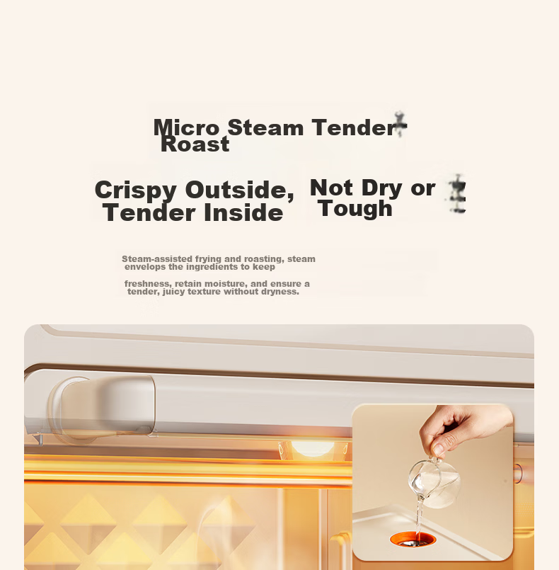 SUPOR Home Multi-Function 15L Air Fryer Oven Potato Maker, Hot Air Circulation with Independent Upper And Lower Temperature Control, Low-Fat Baking with Built-In Light OJ15AK811 9