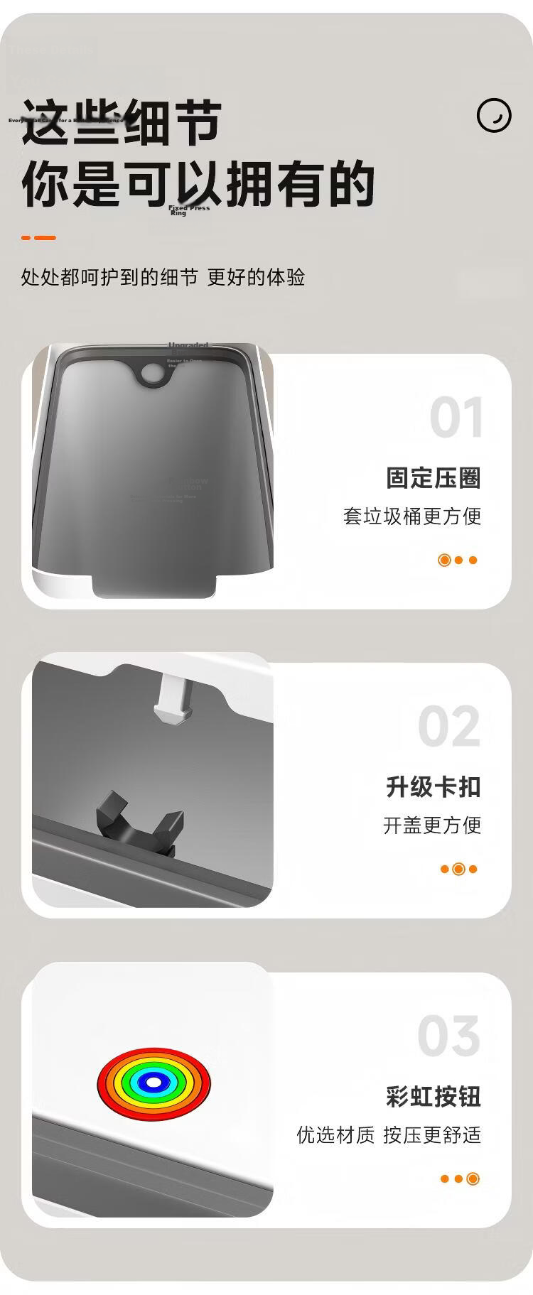 Jiabangshou Bathroom Wall-Mounted Trash Can, 15.1L, Toilet with Lid, Narrow Gap, Large Size, for Home Use, 2026 New Model, Suitable for Kitchen And Living Room 11
